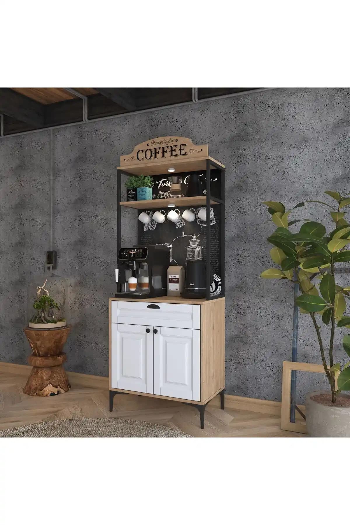 Rani JE157 Işıklı Kahverengi Çok Amaçlı Mutfak Dolabı İncelemesi ve Özellikleri