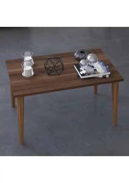 Remaks Retro Orta Sehpa Ceviz Renkli Modern ve Dayanıklı Tasarım