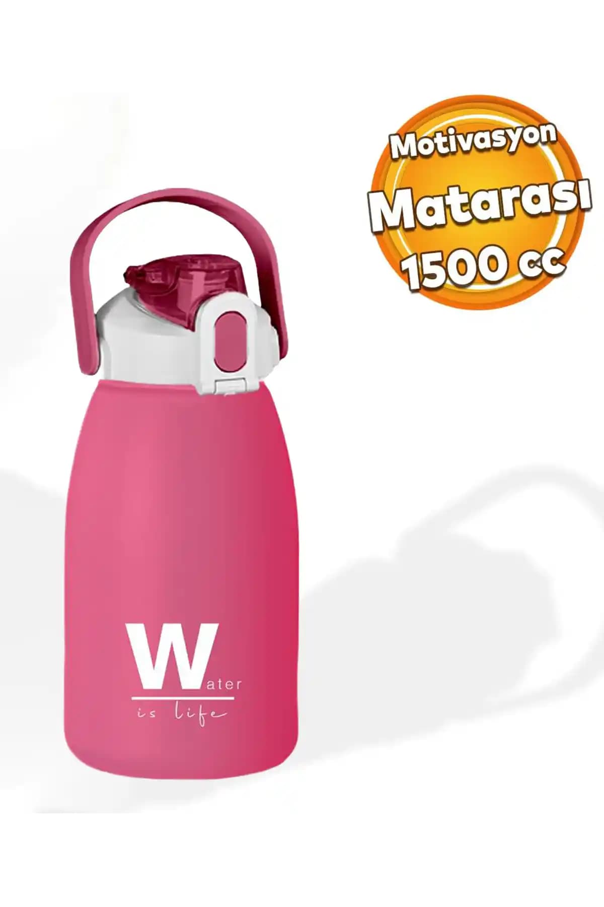 Royal Gross 1500 ml Pembe BPA İçermeyen Su Matarası Şık ve Dayanıklı Tasarım