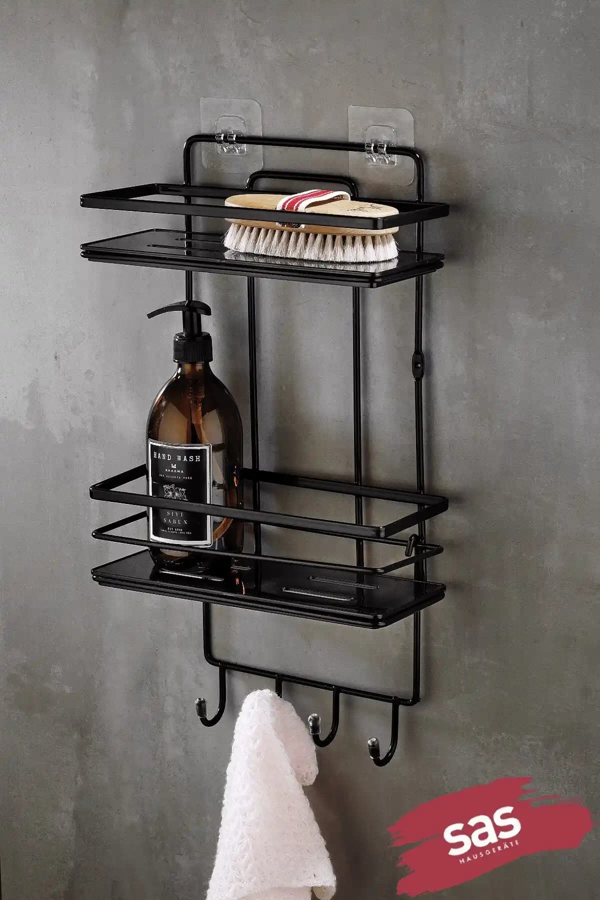 Sas Haus 2 Katlı Kancalı Yapışkanlı Banyo Duş Rafı Özellikleri ve Kullanım Avantajları