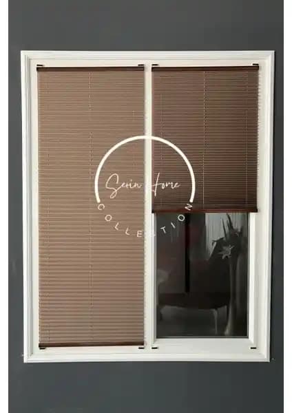 Serin Home Collection Kahverengi Katlanabilir Plise Perde: Modern ve Dayanıklı İç Mekan Dekorasyonu Çözümü