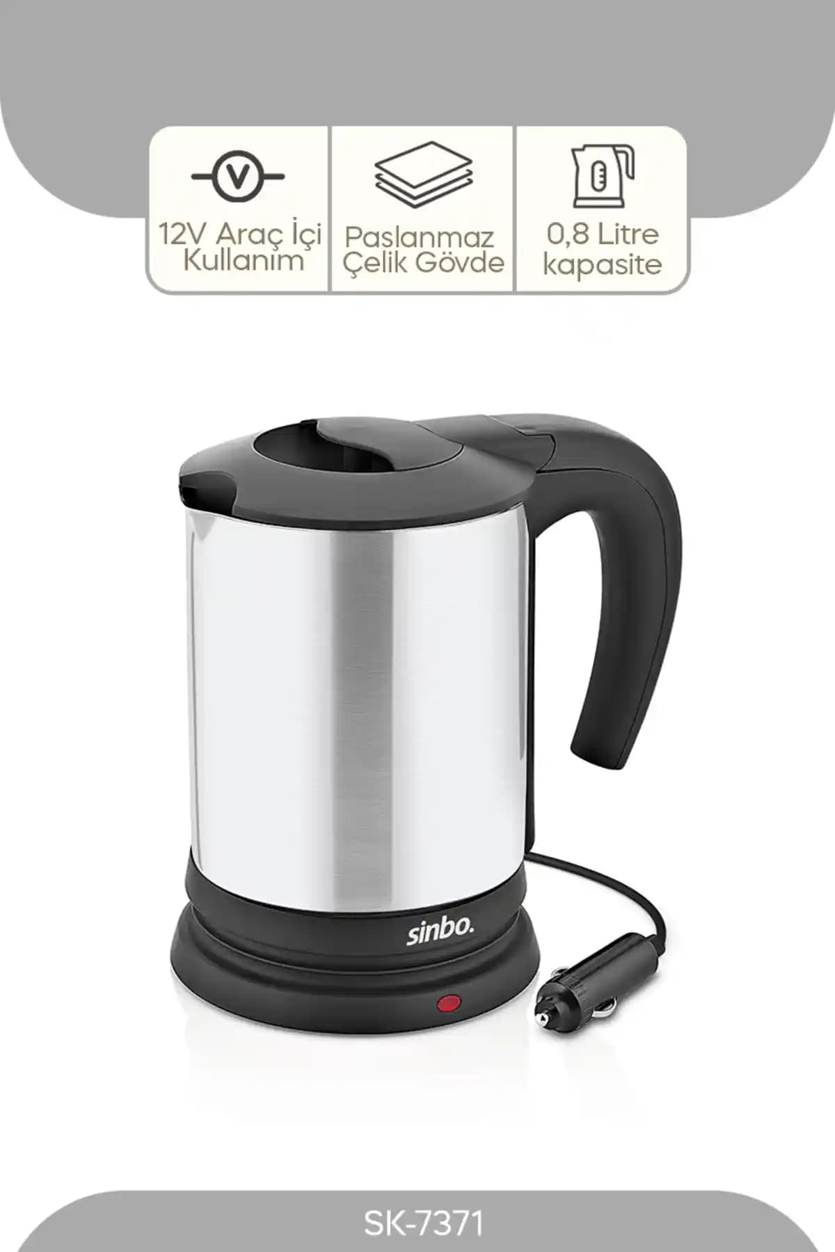 Sinbo SK-7371 Araç İçi Su Isıtıcıları: Modern Tasarım ve Güvenilir Performans