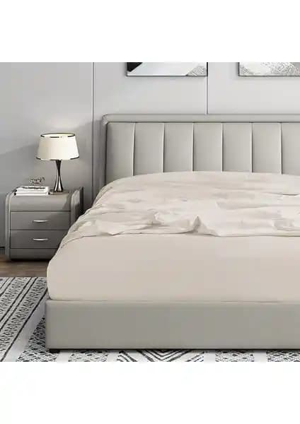 Soley %100 Doğal Pamuklu Çift Kişilik Lastikli Çarşaf Yatak Konforunu Artırır