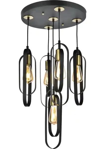 Taşcan Ayınlatma Esse 5 Li Tepsili Sarkıt Avize Modern ve Şık Tasarım