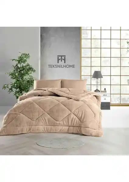 Teksnil Home Çift Kişilik Bej Welsoft Yorgan: Çok Yönlü Kullanım ve Şıklık Sunar