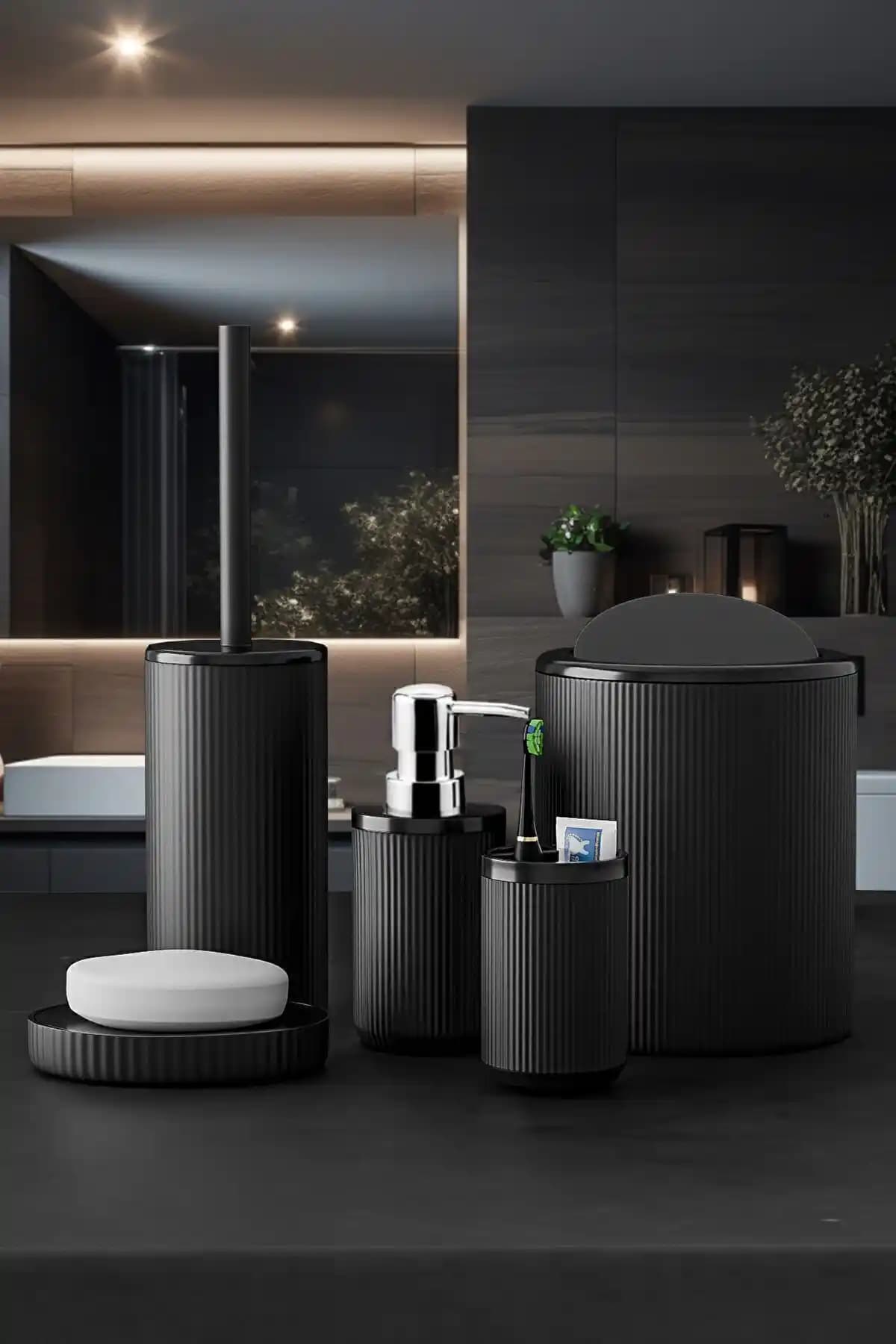 Tugomer 5 Parça Lüx Banyo Seti Modern ve Şık Tasarımıyla Dekorasyonunuza Uyum Sağlar