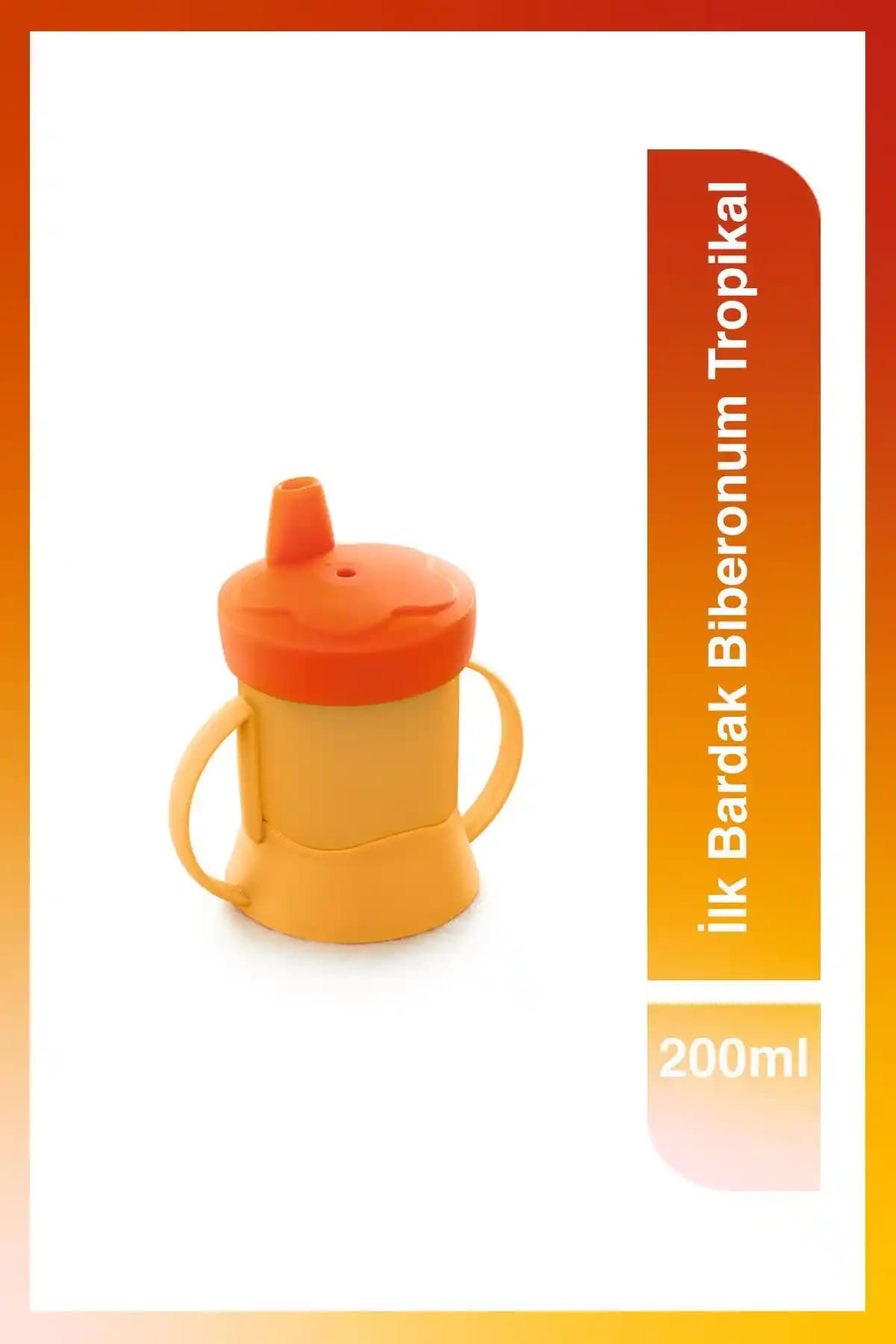 Tupperware Çocuklar İçin İlk Bardak Biberonum Tropikal 200 ml Güvenli ve Eğlenceli İçme Deneyimi