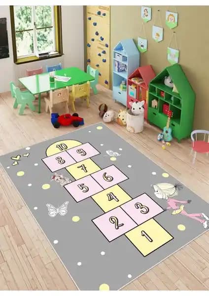 Vivica Dijital Baskı Çocuk Odası Halısı Güvenli ve Kolay Temizlenebilir Özellikleriyle