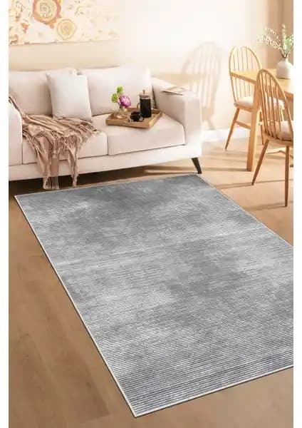 West Home Yıkanabilir Kaymaz Tabanlı Modern Gri Salon Halısı ve Yolluk Özellikleri