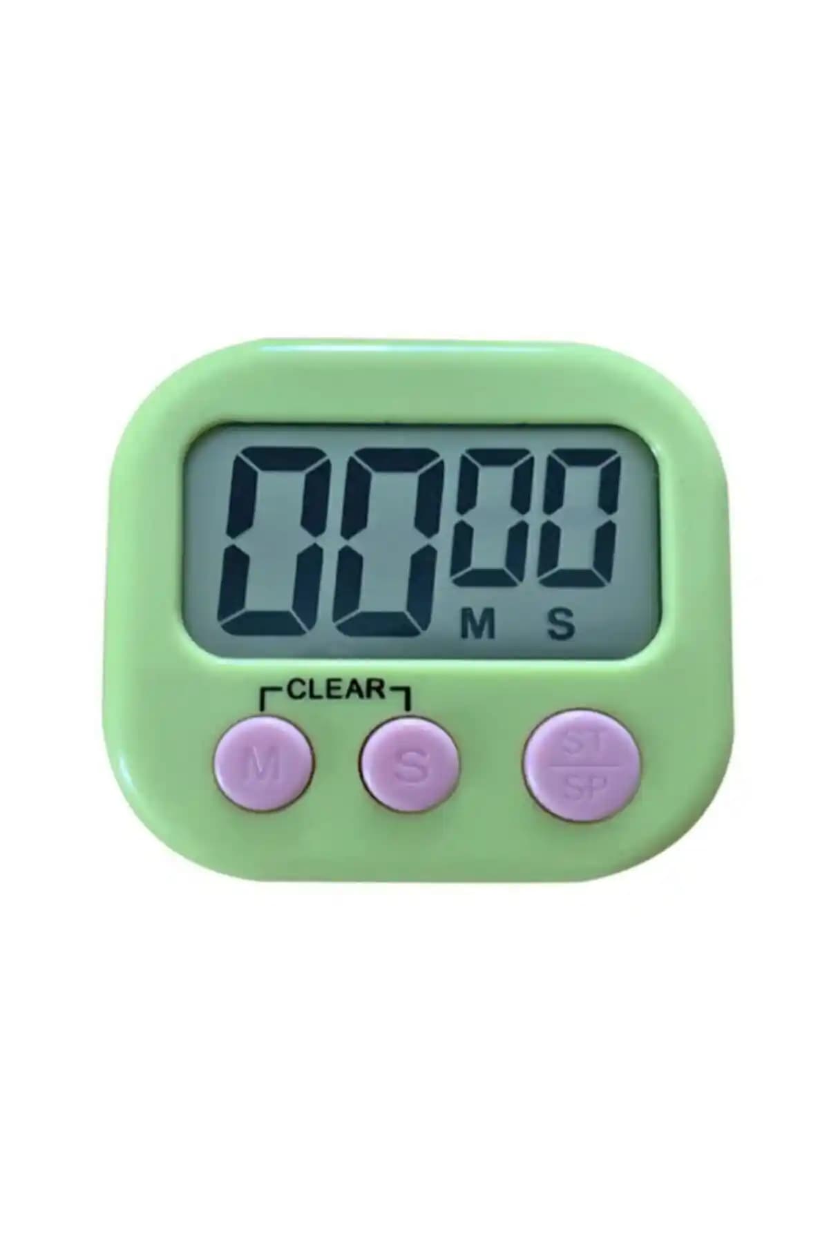 Yeşil Dijital Ekranlı Mutfak Zamanlayıcı: Çok Fonksiyonlu ve Dayanıklı Tasarım