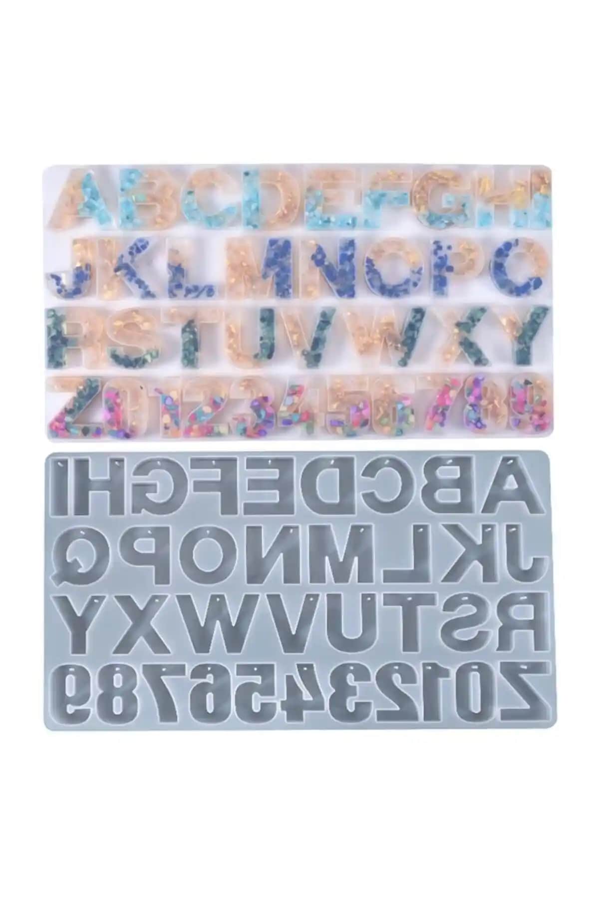 Getshopmini Epoksi Delikli Büyük Harf Kalıbı: Dayanıklı ve Çok Yönlü Silikon Kalıp