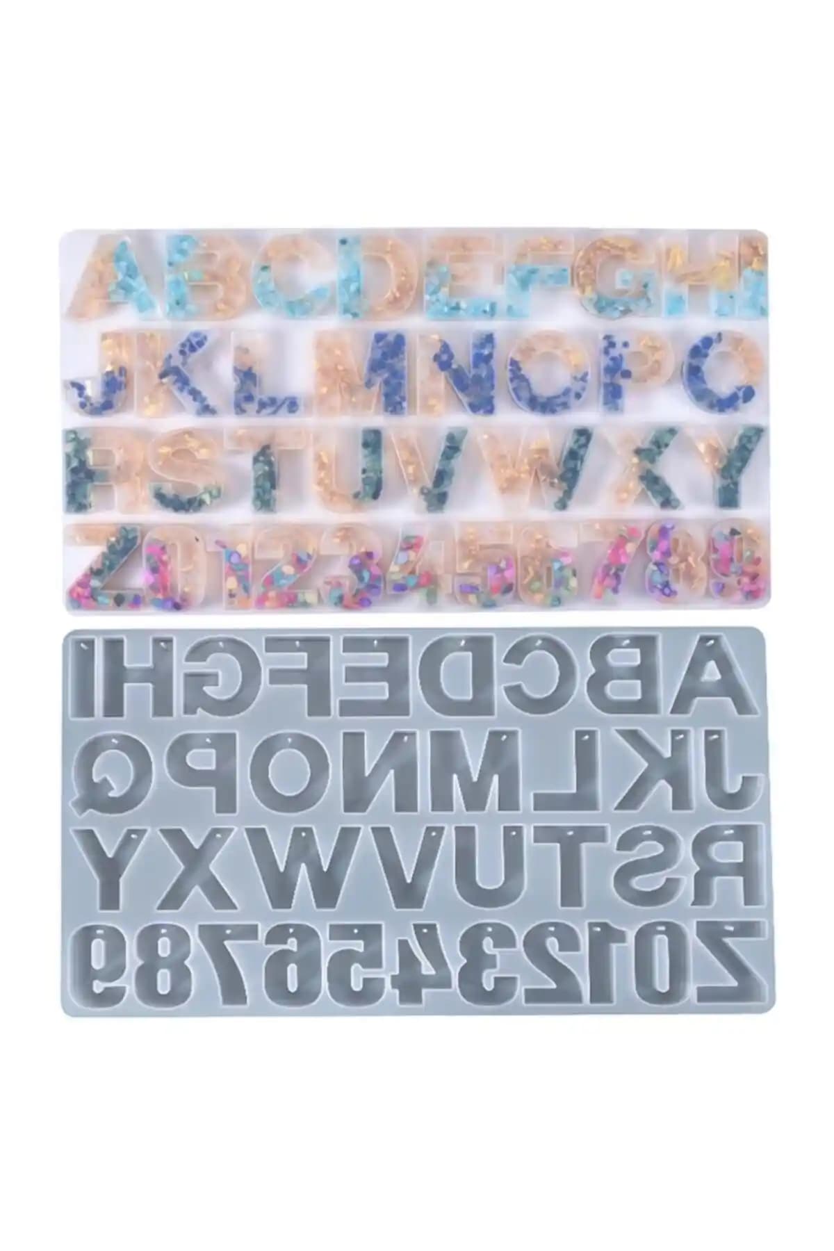 Getshopmini Epoksi Delikli Büyük Harf Kalıbı: Dayanıklı ve Çok Yönlü Silikon Kalıp