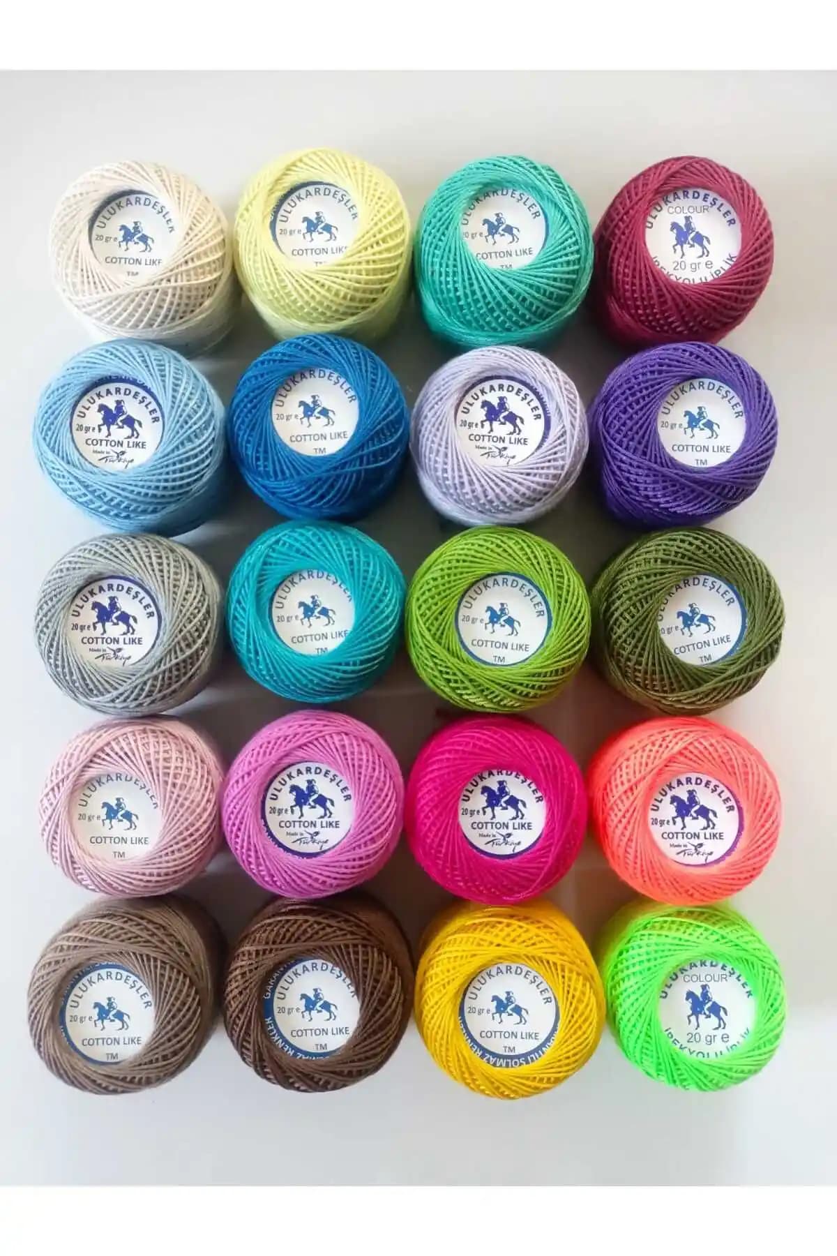 Ulukardeşler İpekyolu Çok Renkli Polyester İplik Seti El Sanatları ve Hobi Kullanımı İçin