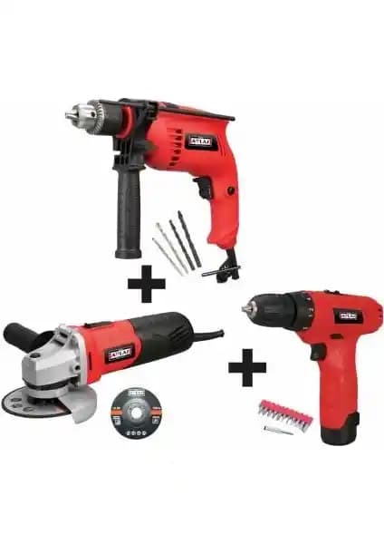 Attlas Eco Set 3G Li Darbeli Matkap ve Taşlama Seti Çok Fonksiyonlu ve Dayanıklı El Aletleri