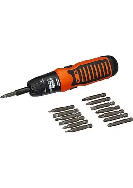 Black & Decker A7073 19 Parça Pilli Vidalama Seti Ev ve Hobi Kullanımı İçin Uygun