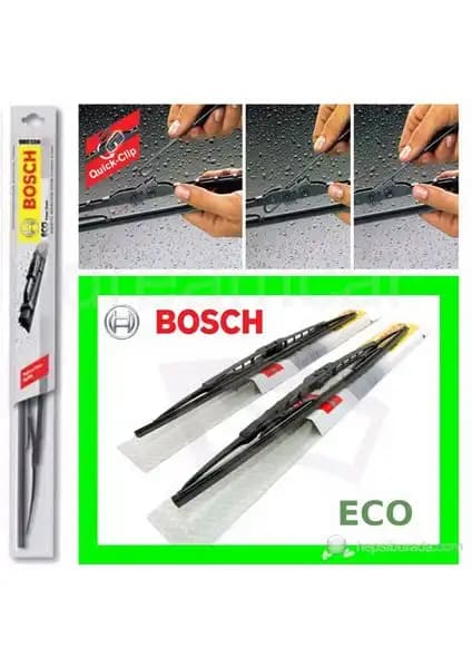 Bosch Eco Universal Quick-Clip Telli Grafitili Silecek 55 Cm - Dayanıklı ve Sessiz Temizlik İçin