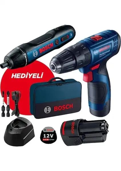 Bosch GSB 120-LI 2 Ah Çift Akülü Darbeli Vidalama Seti Profesyonel ve Hobi Kullanımı İçin