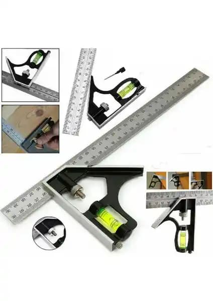 Bts 12271 Ayarlanabilir Terazili Açı Ölçer Gönye İnşaat ve Mühendislik Çalışmaları İçin