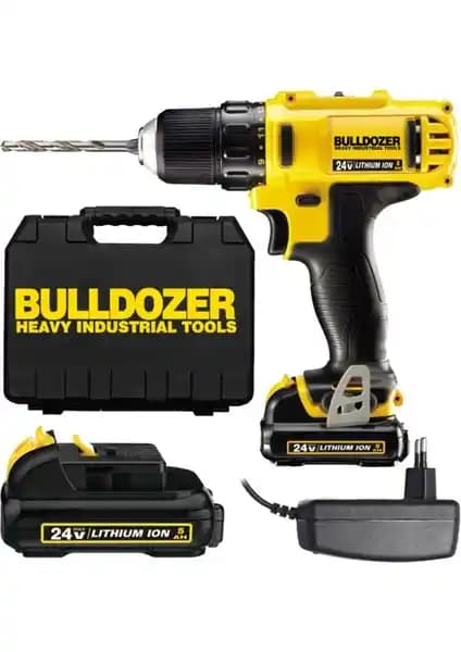 Bulldozer 24 V 5 Ah Darbeli Metal Dişli Şanzıman Çift Akülü Vidalama Matkap Özellikleri ve Kullanım Alanları