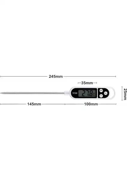 Butedo TP-300 Dijital Mutfak Termometresi Geniş Sıcaklık Aralığı ve Dayanıklılık