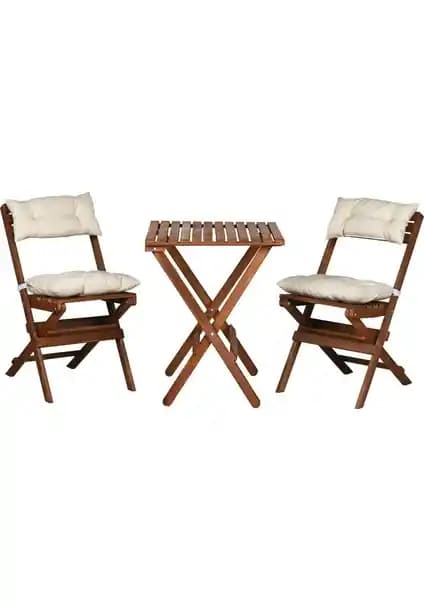 Bysay Ahşap Katlanır Minderli 3'lü Bistro Set ve Pratico 3'lü Mobilya Karşılaştırması