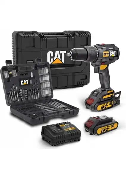 Cat DX12SET 18V Profesyonel Çift Akülü Darbeli Matkap ve Uç Seti