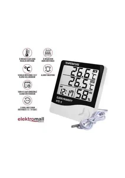 Elektromall HTC-2 Dijital Termometre ile Sıcaklık ve Nem Ölçümünde Güvenilirlik ve Çok Fonksiyonluluk