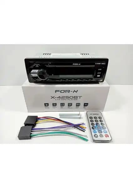 For-x X-4250BT 4X60W Bluetoothlu Oto Teyp: Güçlü Ses ve Çoklu Bağlantı Özellikleri