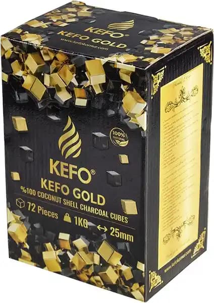 Kefo Gold Kömür 1kg - Yüksek Performans ve Çevre Dostu Nargile ve Mangal Kömürü