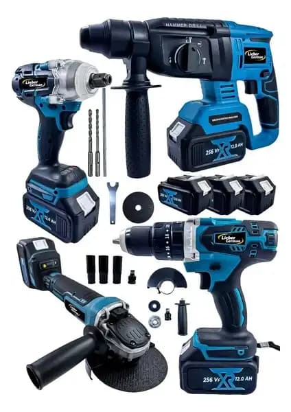 Lieber German Brushless 4 Lü Set: Güç ve Çok Yönlülük Sunan Profesyonel El Aletleri Paketi
