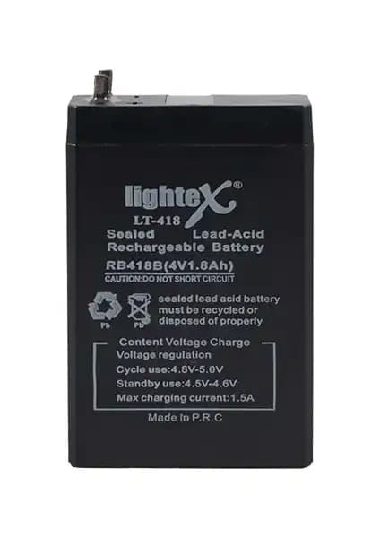 Lightex LT-418 4V 1.8Ah Bakımsız Işıldak Aküsü Güçlü ve Güvenilir Performans Sunar
