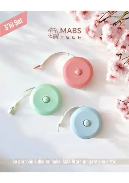 Mabs Tech 1.5 Metre Otomatik Saran Mini Mezura: Pratik ve Şık Ölçüm Çözümü