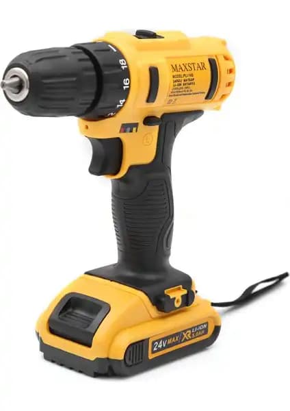 Maxstar 24V 5A Turbo Şarjlı Darbeli Matkap Seti ile Güç ve Dayanıklılık Bir Arada