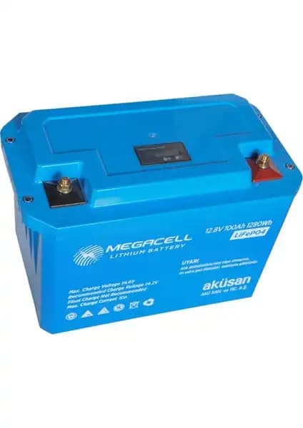 Megacell 12,8V-100 Ah LiFePO4 Akü: Güçlü ve Güvenilir Denizcilik Enerji Çözümü