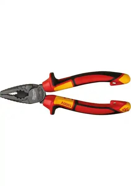 Milwaukee Kombine Pense 165mm VDE 1000V Elektrik İşleri İçin Güçlü ve Güvenilir Alet