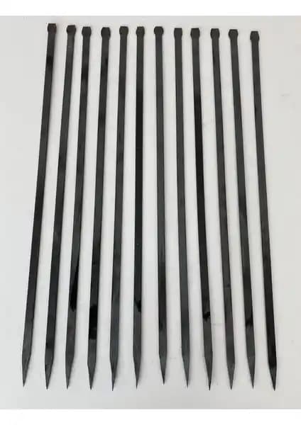 Mobilreyon Tavuk Kanat Şişi Silme Yassı Demir 60cm 6'lı Mangal ve Mutfak Kullanımı İçin