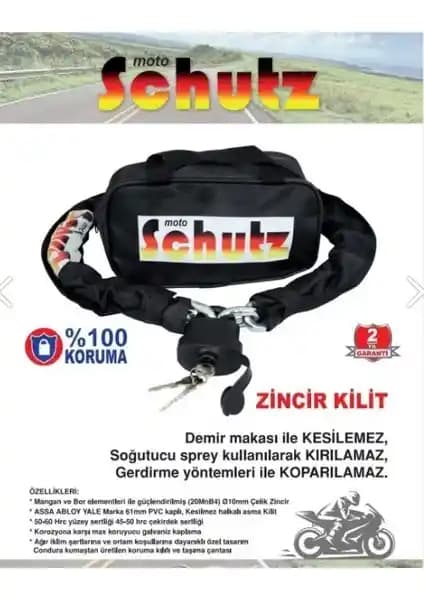 Moto Schutz ve Zintaş MAX10 Kesilmez Motosiklet Zincir Kilidi Karşılaştırması