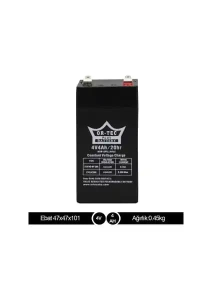Or-Tec Ortec 4V 4AH Bakımsız Kuru Akü: Güç ve Güvenilirlik Sunan Dayanıklı Enerji Kaynağı