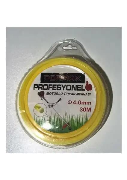 Pormax Motorlu Tırpan Misinası 4 mm yüksek performanslı dayanıklı bahçe kesim aracı