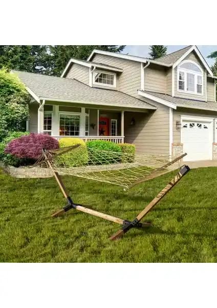 Rmd Shop Ahşap Ayaklı Hamak Seti: Dayanıklı ve Estetik Dış Mekan Rahatlama Alanı