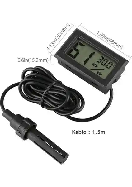 Robot Elektronik Dijital Sıcaklık ve Nem Ölçer İki Adet, Çok Yönlü ve Kullanışlı