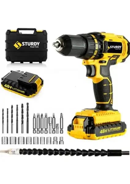 Sturdy 48V 5AH Çift Akülü Darbeli Turbo Şarjlı Matkap Özellikleri ve Kullanım Avantajları