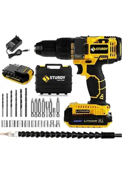 Sturdy 58V 6Ah Metal Sanzumanlı Darbeli Çift Akülü Matkap Değerlendirmesi ve Özellikleri