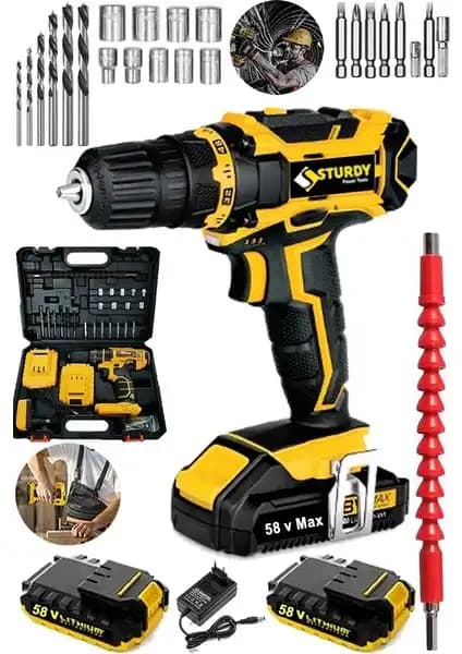 Sturdy Power Tools 58 Volt Darbeli Metal Şanzuman Şarjlı Vidalama Matkap İncelemesi