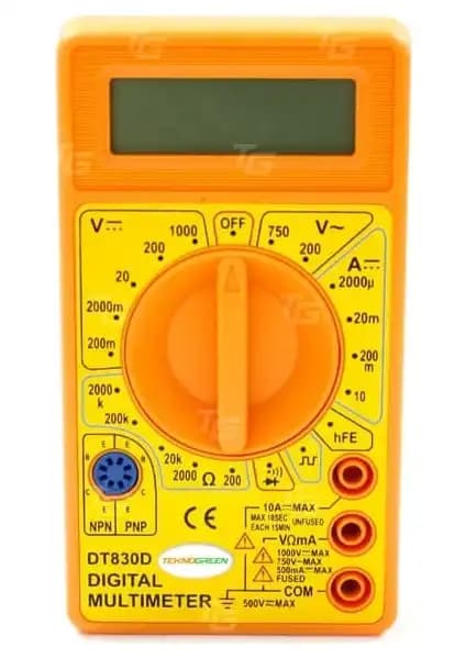 Teknogreen DT-830D Dijital Multimetre: Elektrik ve Elektronik Ölçümleri İçin Güçlü ve Güvenilir Cihaz