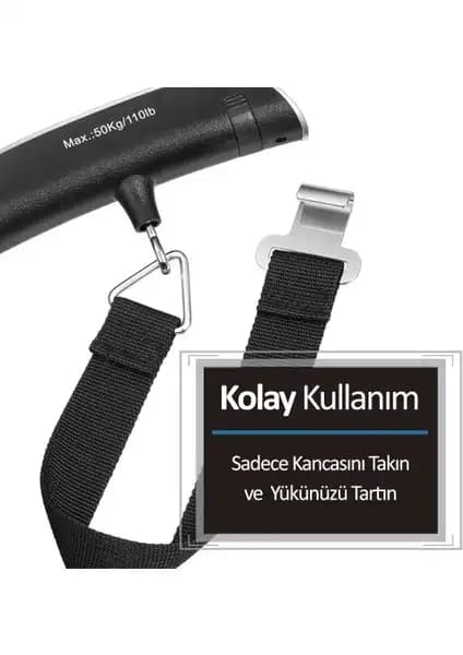 Tme Dijital El Kantarı 50 kg Bavul ve Kurban Tartısı için Yüksek Hassasiyetli Taşınabilir Ölçüm Cihazı