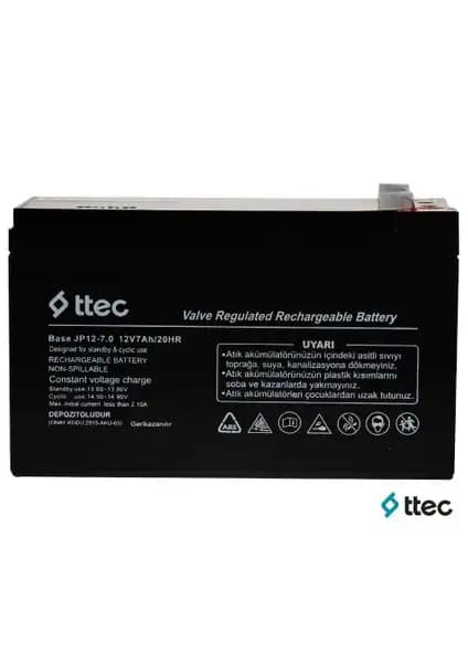 Ttec Base 12 Volt 7 Ah Kuru Akü: Güç ve Güvenilirlik Sunan Taşınabilir Enerji Kaynağı