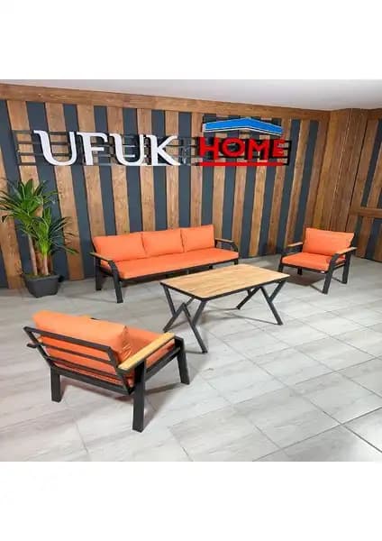 Ufuk Home Kavacık 3+1+1+ Masa Takımı Modern ve Dayanıklı Dış ve İç Mekan Mobilyası