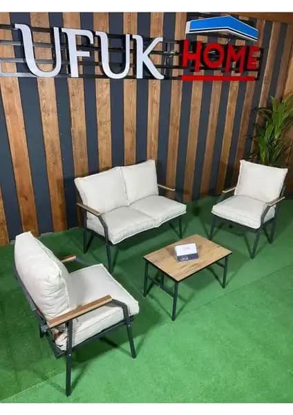 Ufuk Home Linda 211 Sehpalı Bahçe Takımı: Modern ve Dayanıklı İç ve Dış Mekan Oturma Grubu
