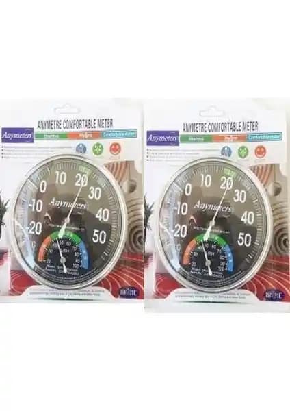 Wetto Mekanik Termometre Nem Isı Ölçer Çiftli Güvenilir ve Dayanıklı Sıcaklık Nem Göstergesi